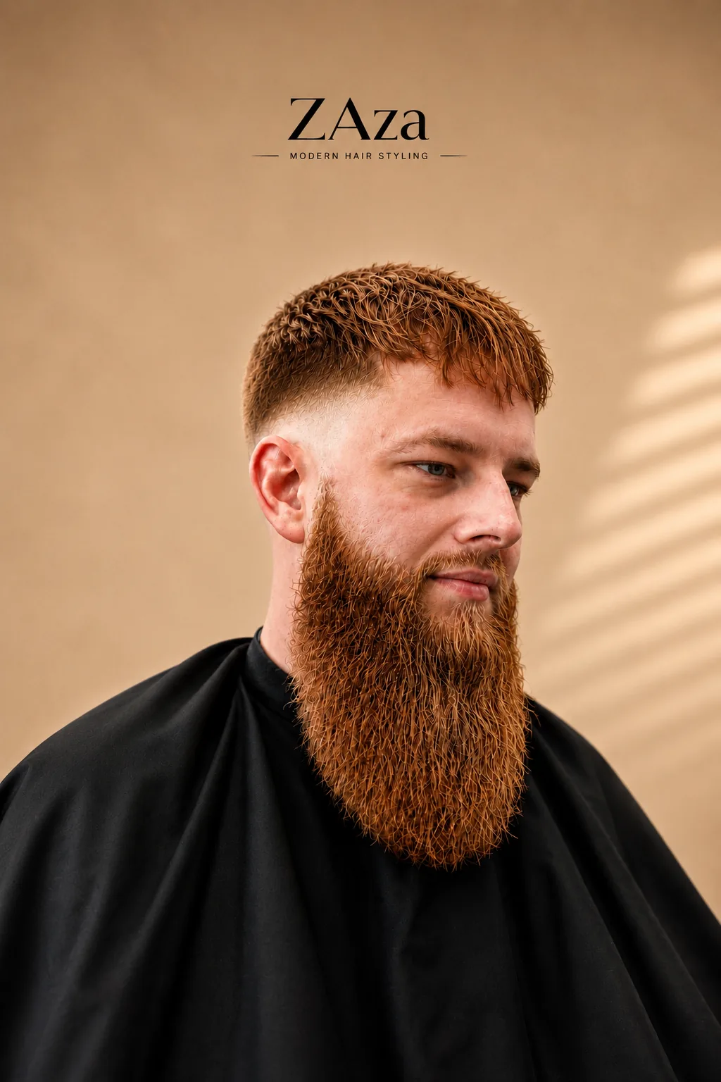 Voller Bart mit sauberem Fade im ZAza Barber Studio