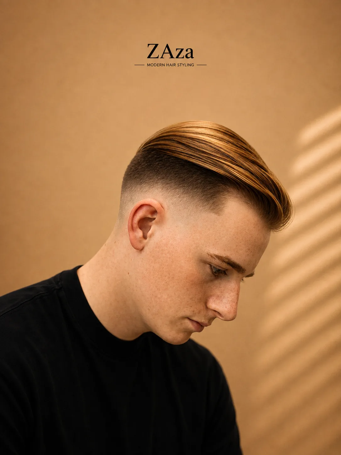 Seitenscheitel mit Skin Fade, gestylt mit Matt Cream